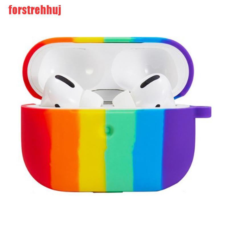 Vỏ Bọc Bảo Vệ Hộp Đựng Tai Nghe Airpod Bằng Silicon Mềm Màu Cầu Vồng Xinh Xắn | BigBuy360 - bigbuy360.vn