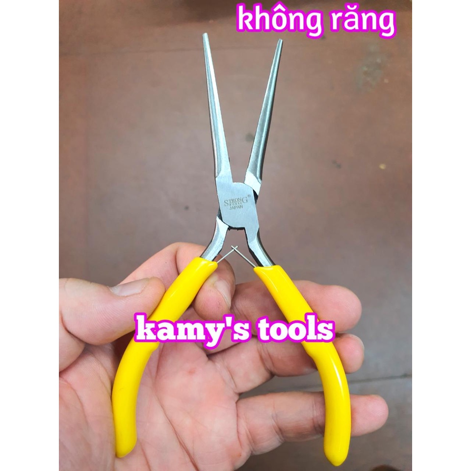 Kìm mũi nhọn không răng 145mm, kìm nhọn