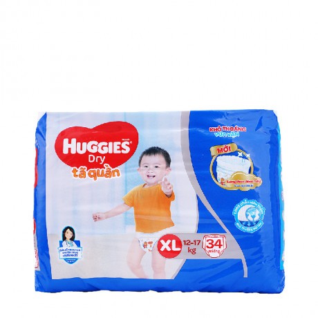 Tã Quần Huggies Dry Lưng Thun Đệm Mây M42/L38/XL34/XXL30