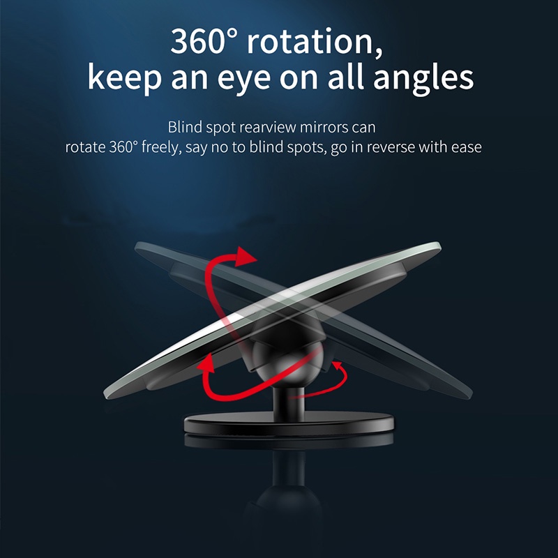 1 Gương Chiếu Hậu Góc Rộng Xoay 360 Độ Chống Nước Chống Điểm Mù Cho Xe Hơi