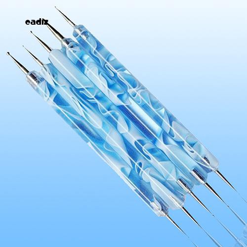 [Hàng mới về] Bộ 5 cây bút cọ 2 đầu vẽ họa tiết trang trí móng tay chuyên dụng