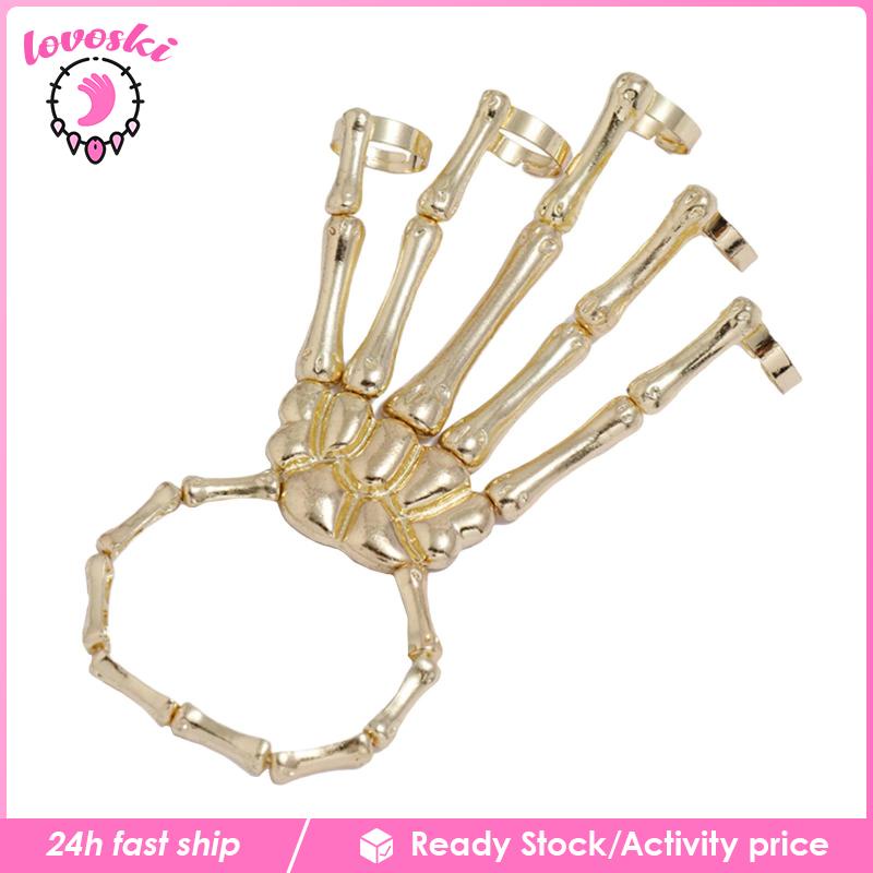 Vòng Đeo Tay Kèm Nhẫn Hình Bộ Xương Độc Đáo