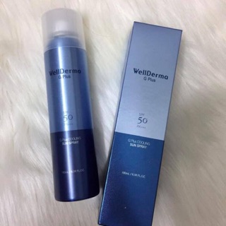 Xịt chống nắng Wellderma G Plus Cooling Sun Spray SPF 50Pa+++