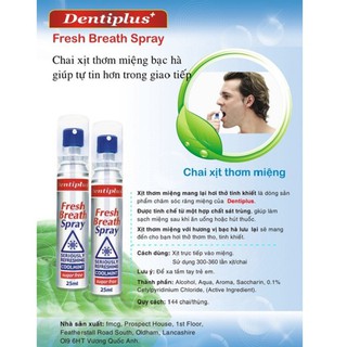 Chai Xịt Thơm Miệng Dentiplus