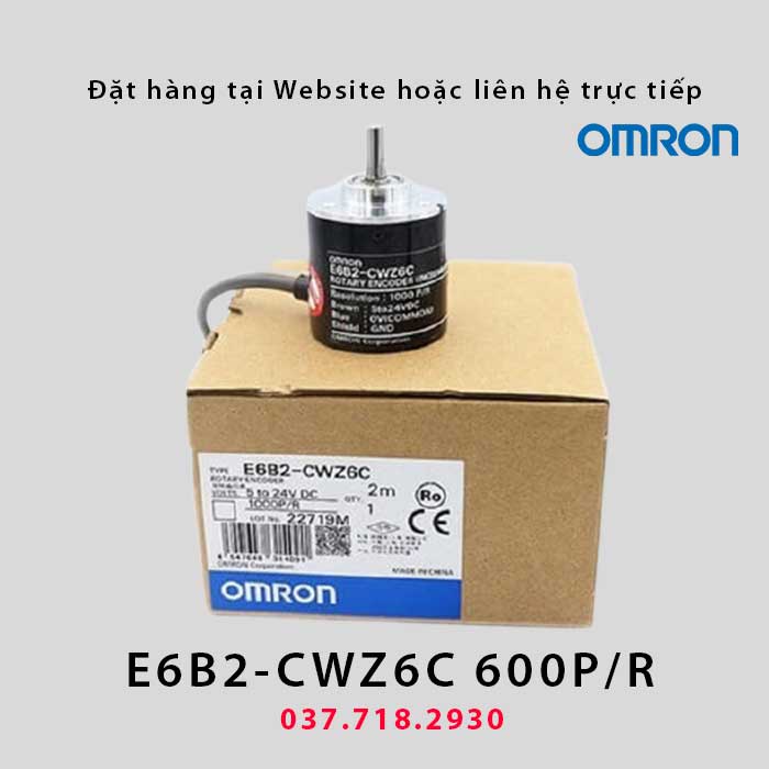 Bộ mã hóa vòng quay Encoder Omron E6B2-CWZ6C 600 xung (600p/r), nguồn 5-24VDC