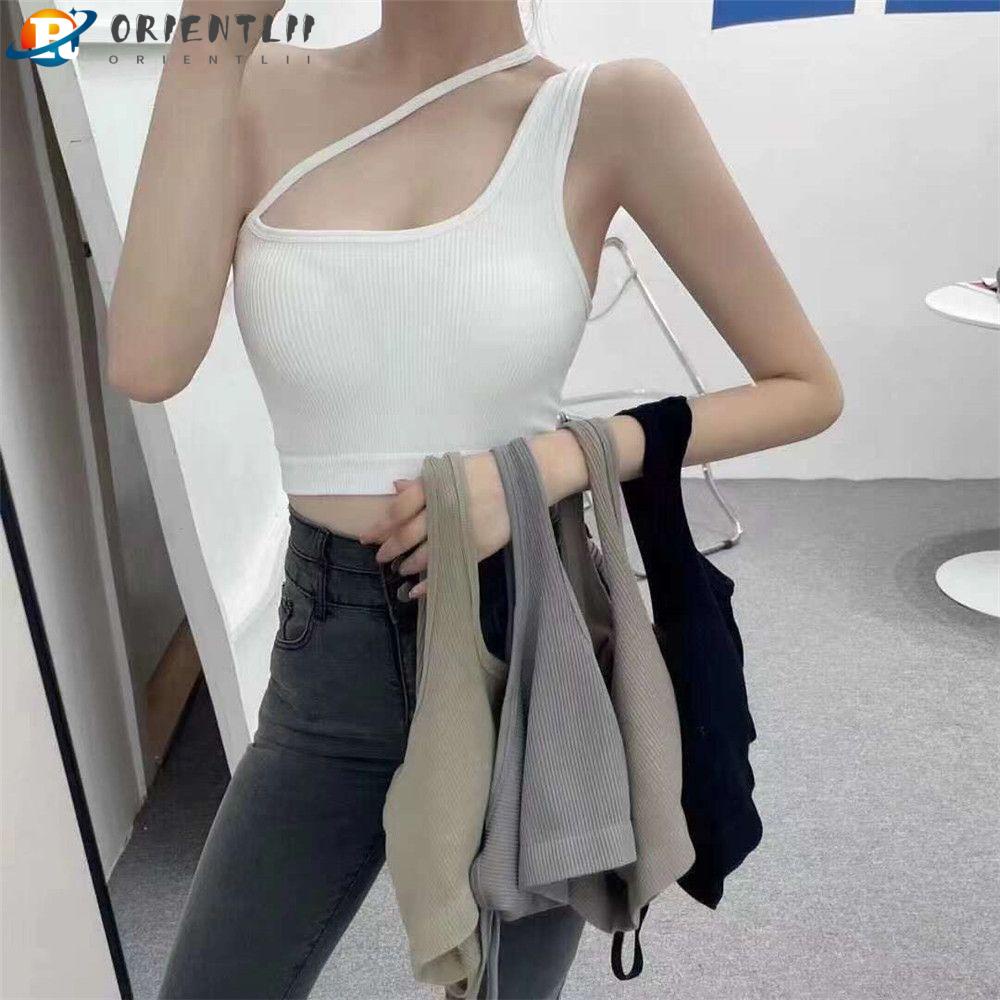 Áo Lửng Hai Dây Nhiều Màu Sắc Thời Trang Mùa Hè Quyến Rũ Dành Cho Nữ