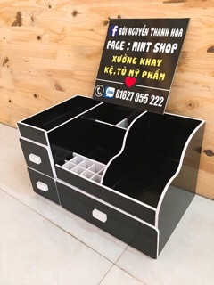 Kệ mỹ phẩm max đen 35cm