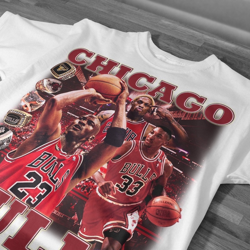 áo thun ChicagoBulls đen/trắng | BigBuy360 - bigbuy360.vn