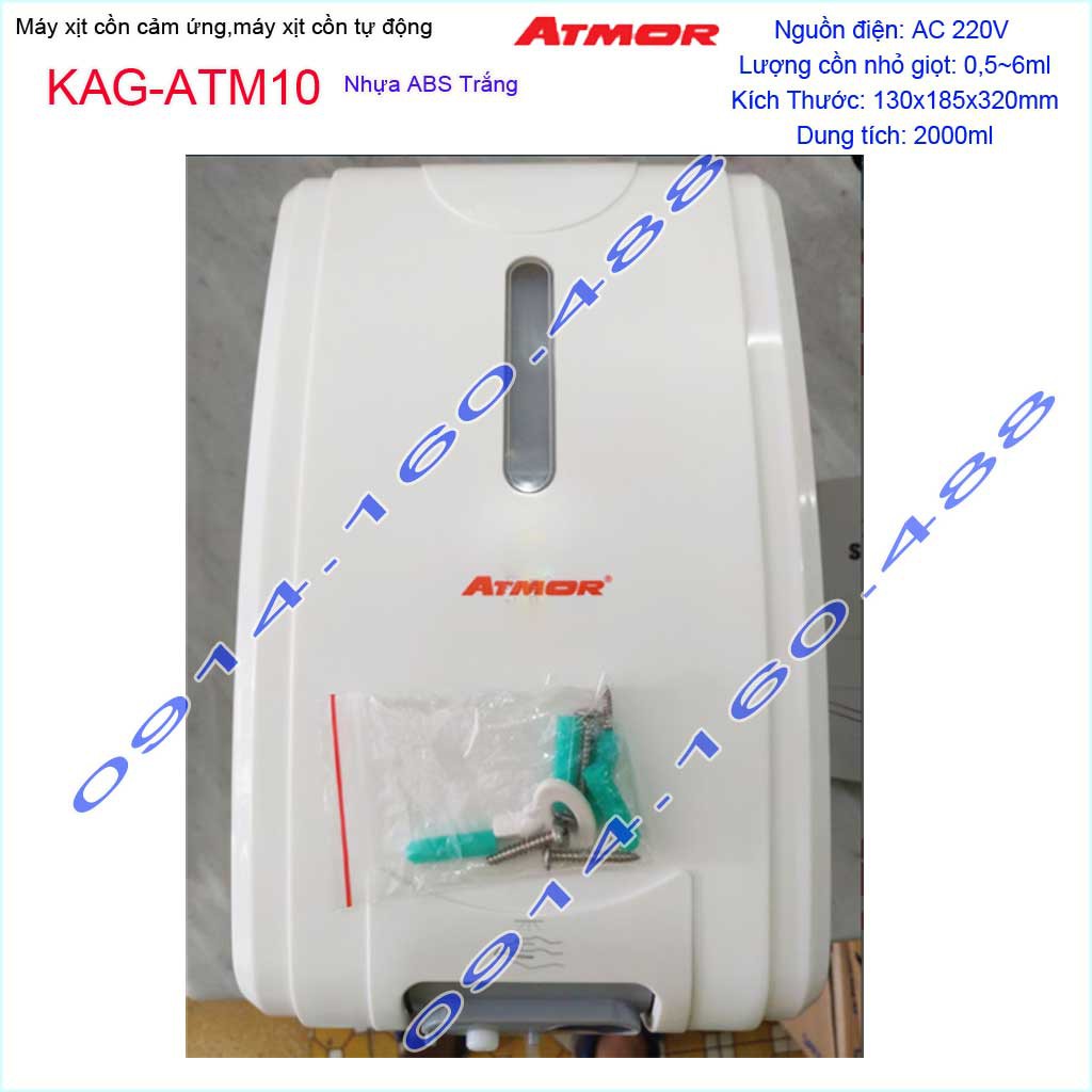 Máy xịt cồn cảm ứng Atmor KAG-ATM10, Máy phun cồn tự động 2 lít cao cấp dùng điện