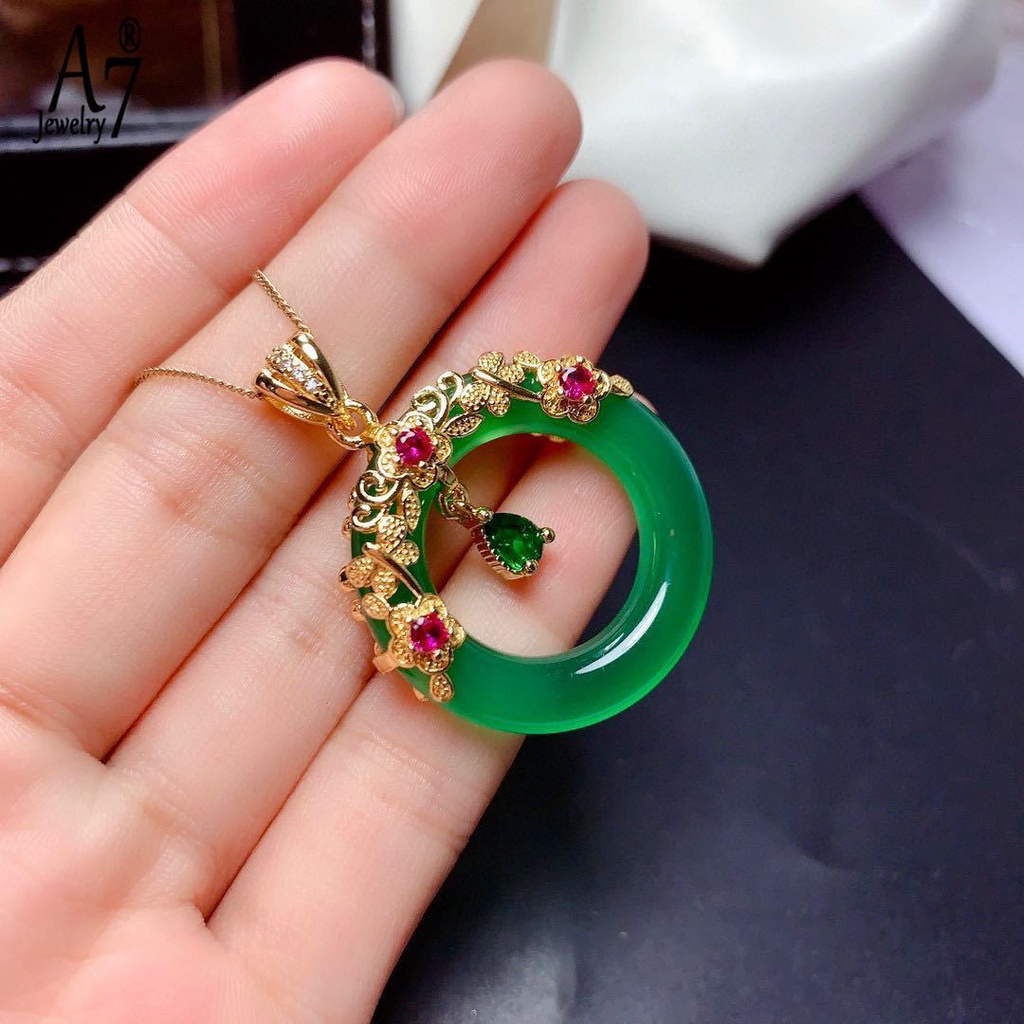 Vòng cổ Bạc 925 Mặt Tròn Đính Đá Zircon Thông Minh Chống Thấm Nước Cho Nữ