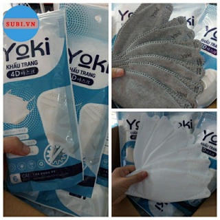 Khẩu trang 4d yoki cao cấp bịch 6 cái