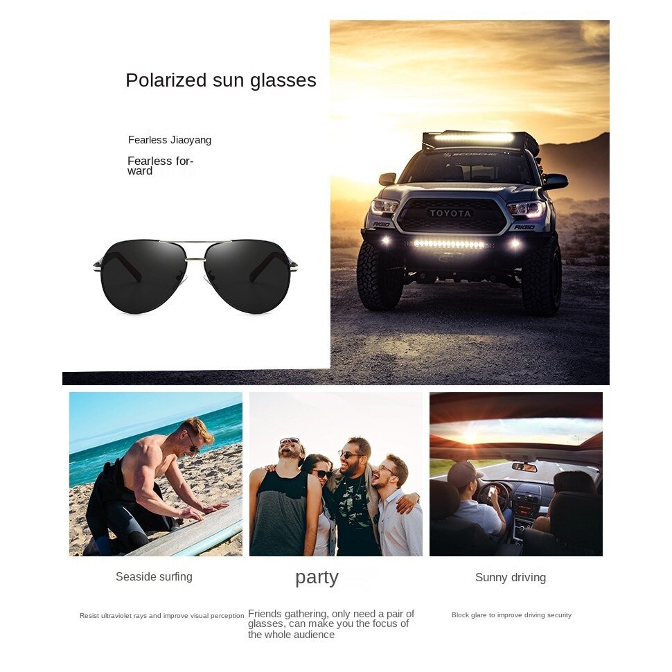 Kính Mát Phân Cực Chống Tia Cực Tím + Hộp Đựng Kính Thời Trang Chất Lượng Cao Cho Nam | BigBuy360 - bigbuy360.vn