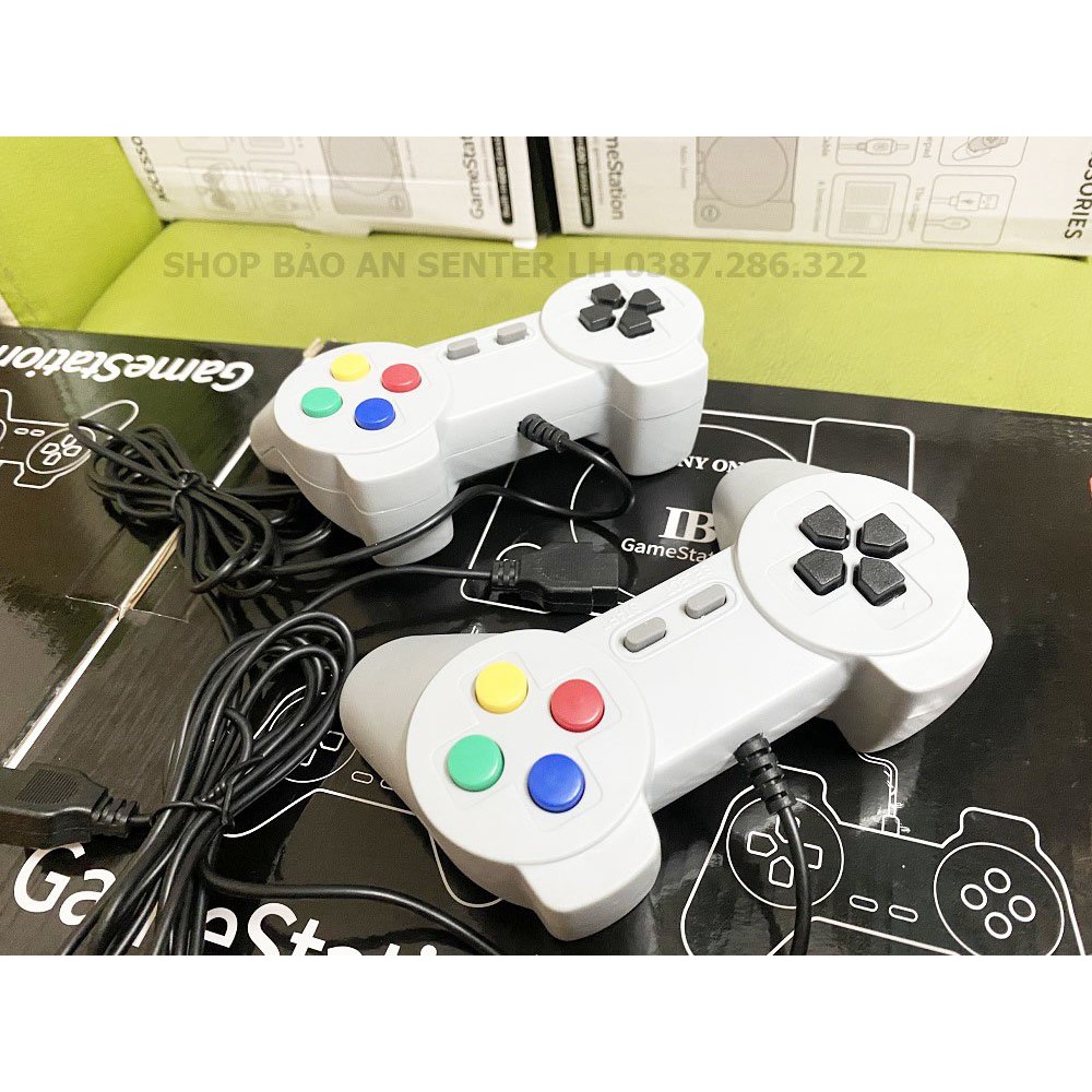 Bộ Đôi Tay Cầm Máy Chơi Game 4 Nút IB Station 600 trò phiên bản AV Cực Nhạy