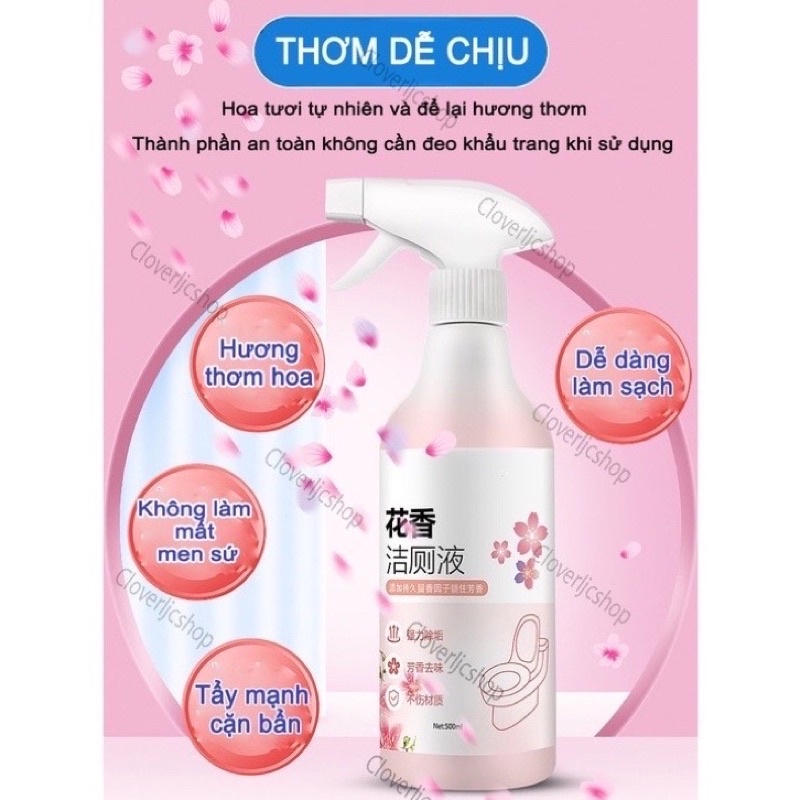 Chai Xịt Tẩy Nhà Vệ Sinh, Tẩy Bồn Cầu Hương Hoa Anh Đào Dạng Bọt