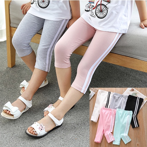 Quần leggings cho bé gái dáng lửng co dãn 4 chiều size đại 6-45kg LEGGING SỌC