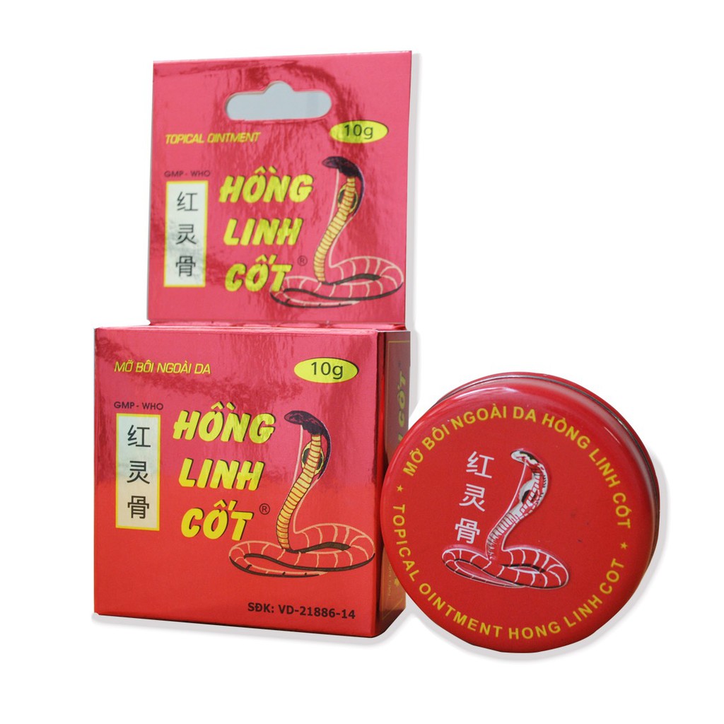 Hồng Linh cốt 10g - Giảm đau, chống viêm, tan bầm tím - Hộp Thiếc