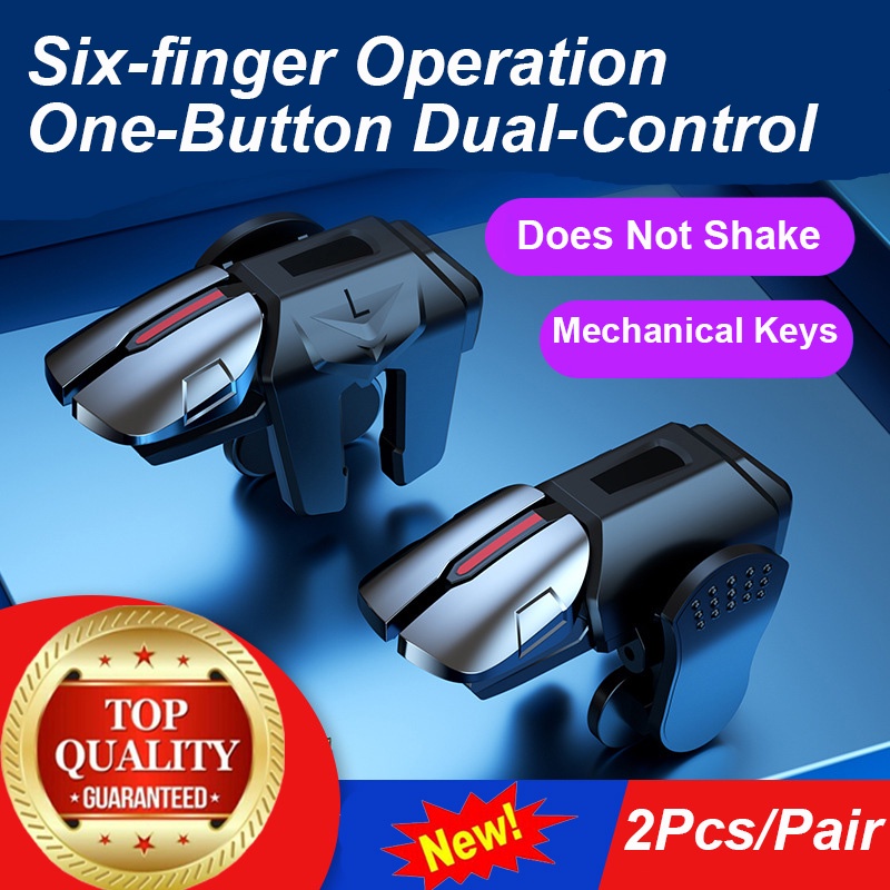 G21 6 Tầng Kích Hoạt Trò Chơi Hợp Kim Nút Cơ Tự Động Bắn Bộ Điều Khiển Cho PUBG Di Động Bắn Game Phụ