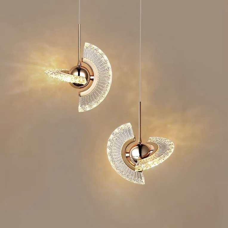 Đèn thả cao cấp biến hình 3 chế độ ánh sáng phong cách Bắc Âu xoay 180 độ,  đèn trang trí, đèn thả  phòng ngủ, BH 12 t D