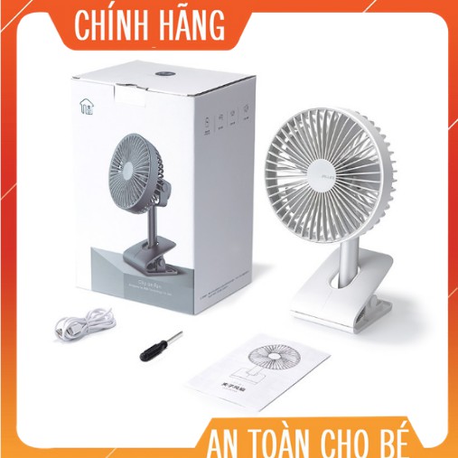 ( MIỄN SHIP TOÀN QUỐC) Quạt Tích Điện Cầm Tay Có Đế Kẹp Nôi, Kẹp Bàn Văn Phòng , Pin Dùng Liên Tục 4000mah