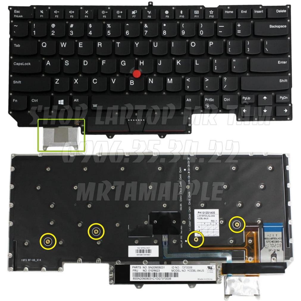 (KEYBOARD) BÀN PHÍM LAPTOP LENOVO THINKPAD X1 CARBON GEN 5 6 dùng cho Thinkpad X1 Carbon Gen 5 6 (2017 2018)