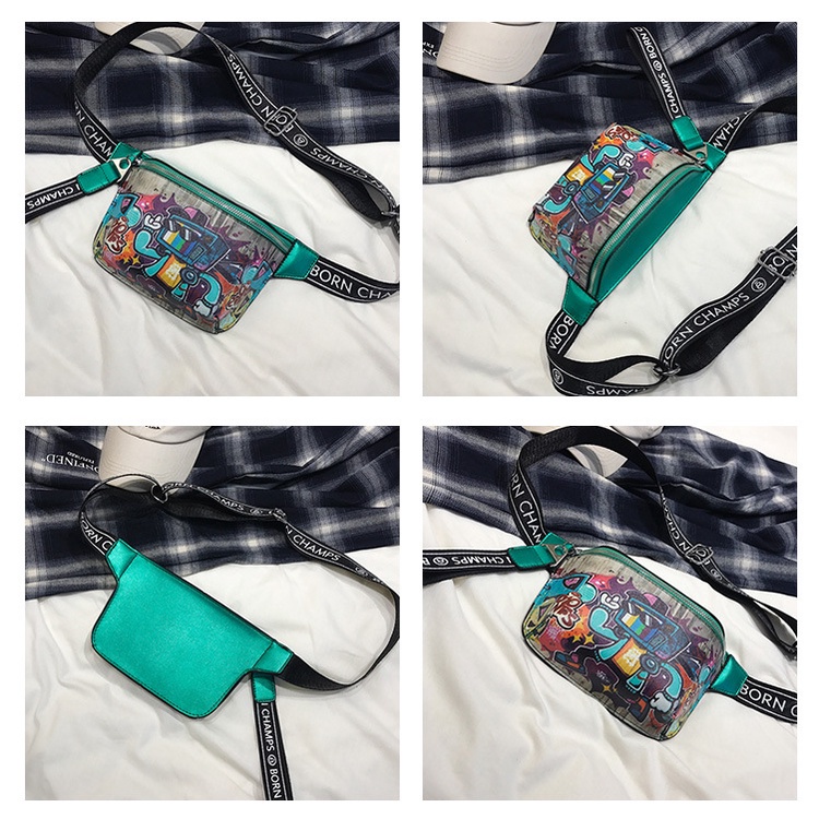 Túi đeo chéo phong cách hip hop thời trang 2021 dành cho nữ