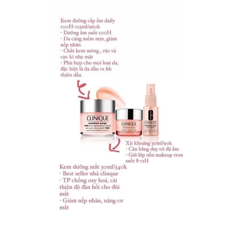 Set kem dưỡng Clinique