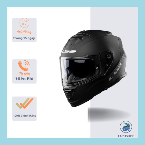 [TẶNG PINLOCK] MŨ BẢO HIỂM FULLFACE LS2 FF800 STORM ĐEN NHÁM
