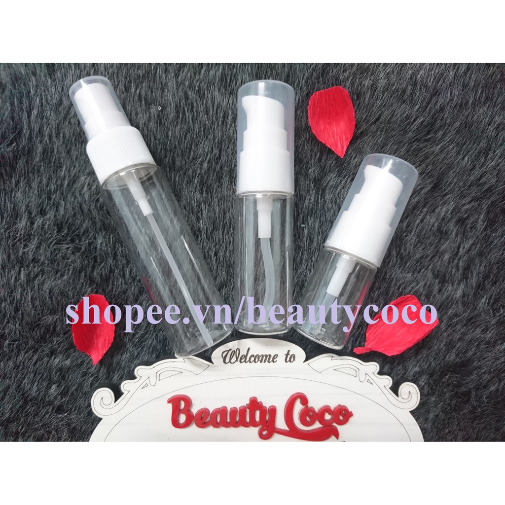 Chai nhựa chiết mỹ phẩm size nhỏ du lịch 10ml-20ml-30ml