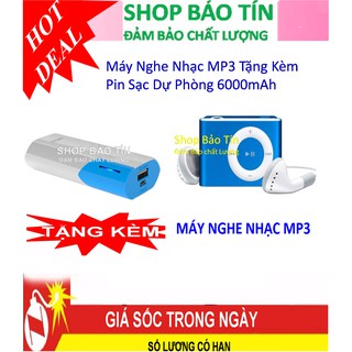 Máy nghe nhạc MP3 vỏ nhôm Tặng kèm Pin sạc dự phòng 6000mAh