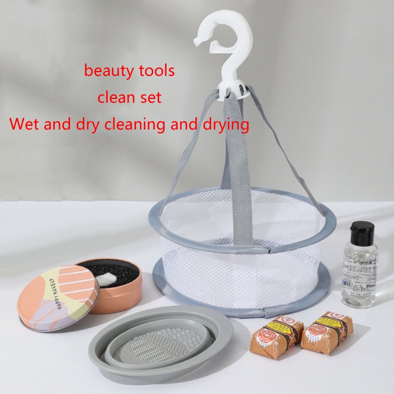 Lưới Treo Phơi Khô Mút Trang Điểm Có Thể Gấp Gọn Tiện Dụng