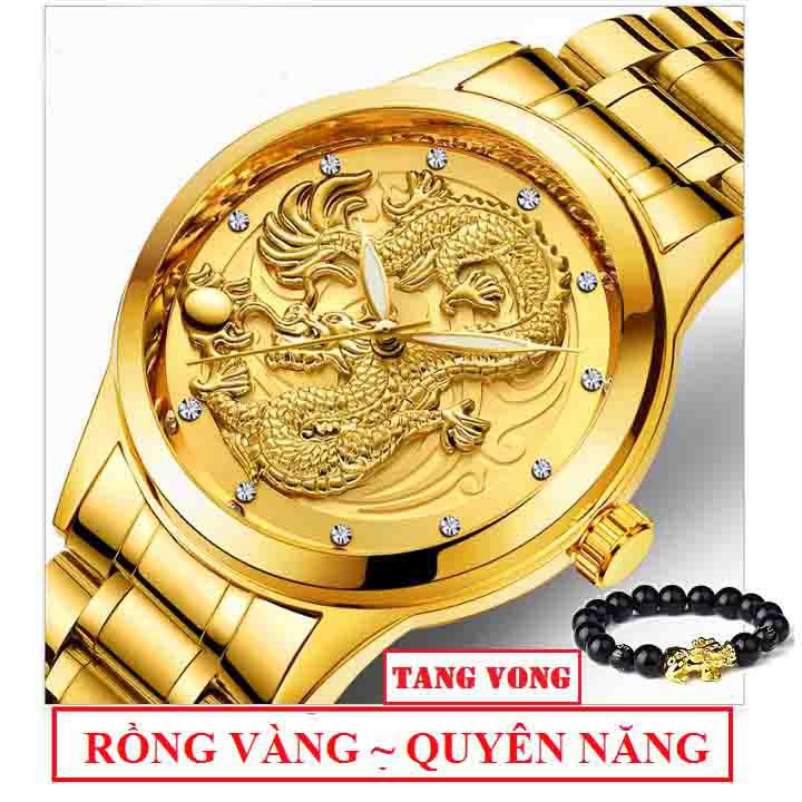 Đồng hồ nam mặt rồng vàng
