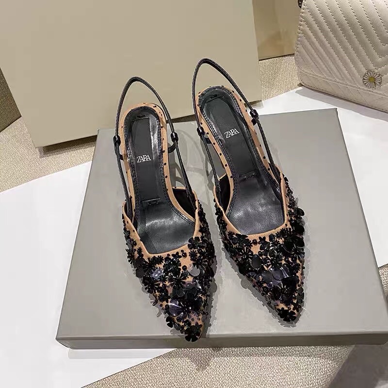 GIÀY CAO GÓT ZARA HOA BẢN TO