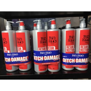 Dầu gội xả TIGI mẫu mới 2021 chai to 970ml- màu đỏ siêu phục hồi