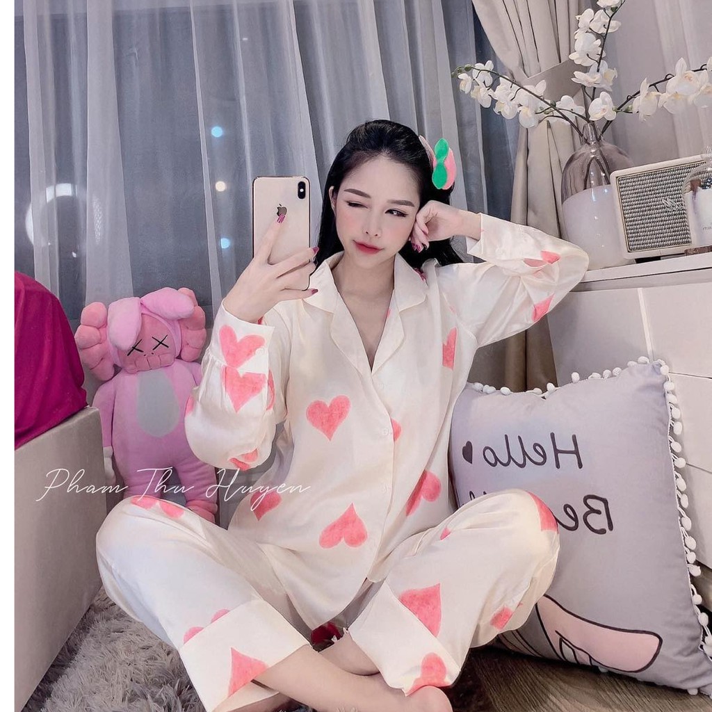 Pijama lụa latin mạc Thái tay ngắn quần dài - Đồ ngủ nữ satin loại 1 cao cấp không nhăn (ẢNH THẬT CỦA SHOP)