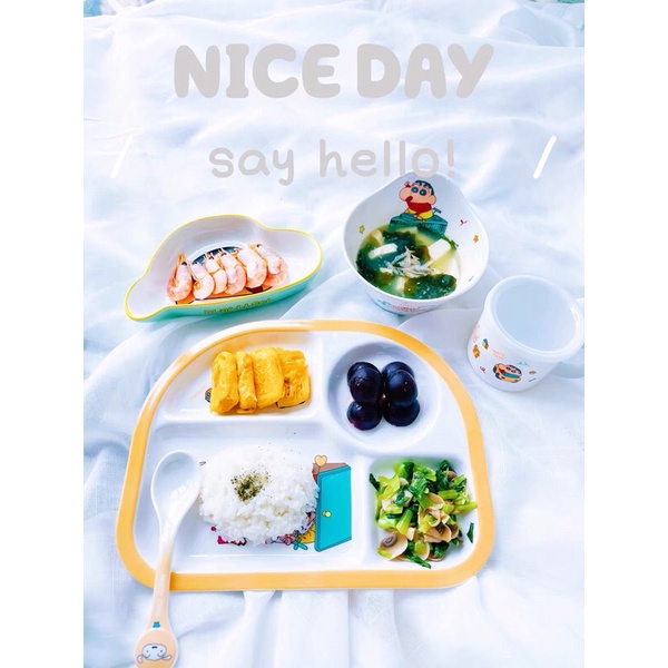 Bộ bát đĩa hình Shin cậu bé bút chì dành trẻ em