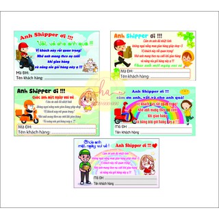 100 Tem dán cảm ơn shipper ghi mã giao hàng