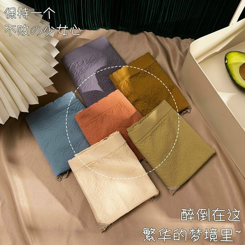 Quần lót cotton co dãn 8 chiều vải nhún viền ren sexy rẻ đẹp mỏng nhẹ