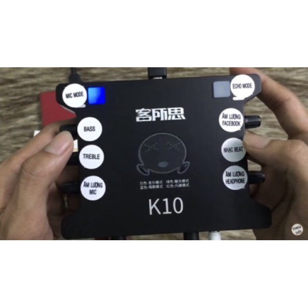 [Freeship toàn quốc từ 50k] Bộ thu âm soundcard k10 mic thu âm Bm800 + dây live (3 món) tặng tai nghe j5