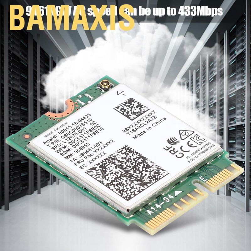 Bamaxis ASHATA WIFI network card wireless for Intel 9461NGW M.2 interface 433 Mbit/s support Bluetooth