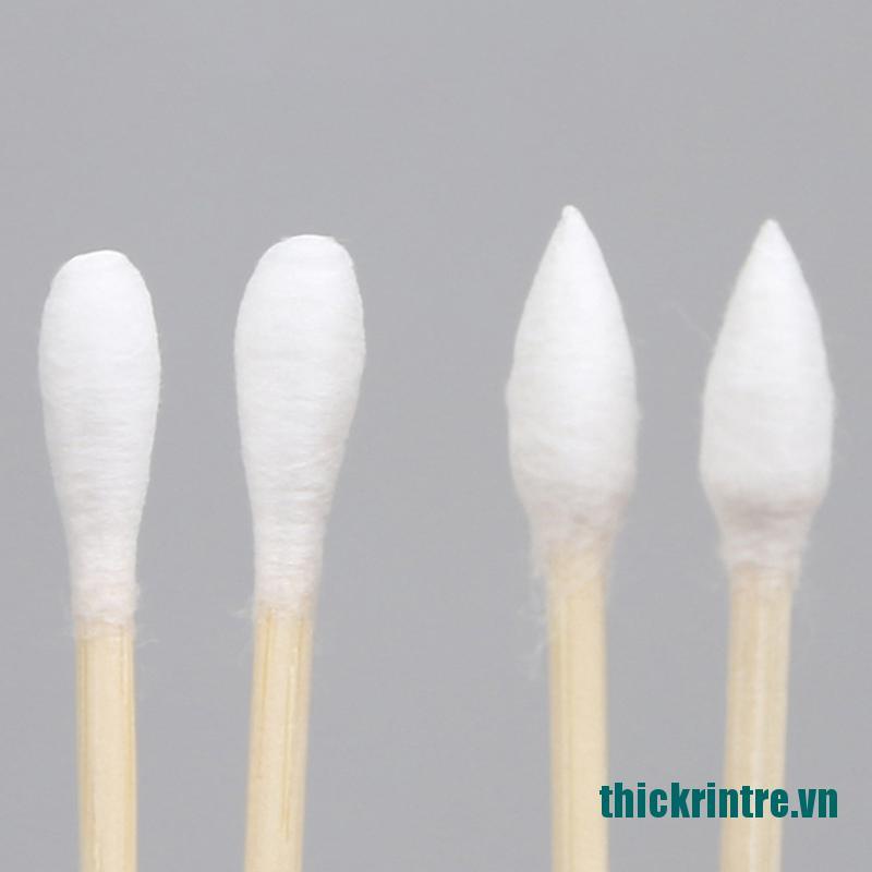 Hộp 100 / 200 Tăm Bông Cotton Hai Đầu Dùng Một Lần