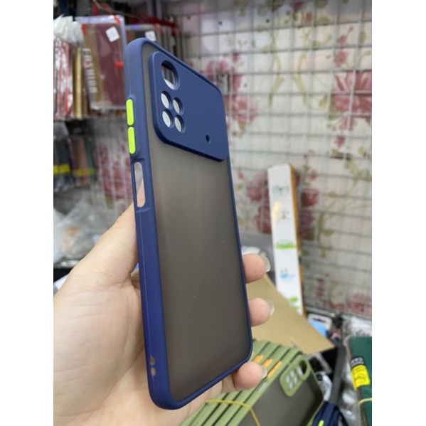 Ốp lưng Xiaomi Poco M4 Pro 4G viền dẻo màu lưng nhám mờ bảo vệ camera