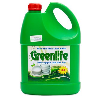 Nước rửa chén thiên nhiên chiếc xuất từ bồ hòn, bồ kết Greenlife 4Lit