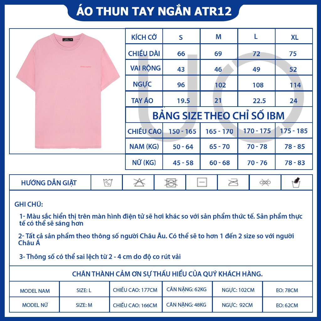 Áo Thun Tay Ngắn Nam Nữ Unisex form suông URBAN OUTFITS In Chữ ATR12 100 Cotton