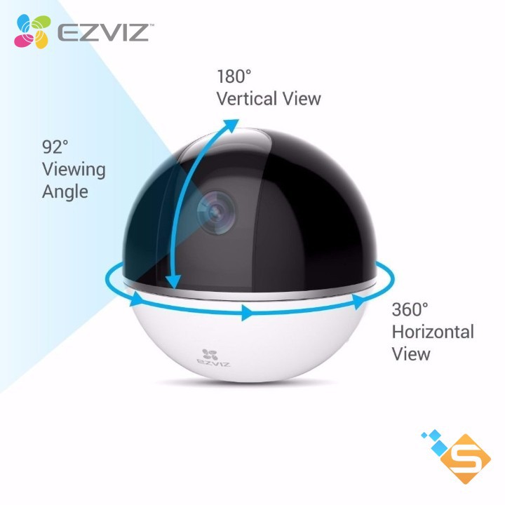 Camera WiFi Quay Quét 360 độ Ezviz C6T 2MP 1080P - Tích Hợp Module RF Cảm Biến Không Dây - Bảo Hành Chính Hãng 2 Năm