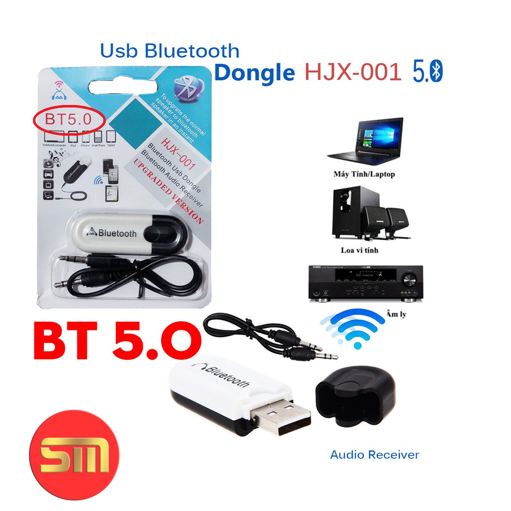 Giá Sốc - USB Bluetooth BT DONGLE HJX-001 kết nối không dây cho Amply , Mixer ,Lọc tiếng, Vang, Nâng tiếng, Loa vi tính