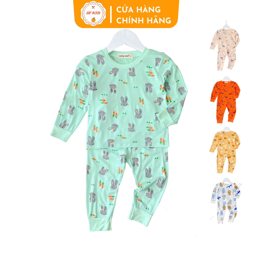 Bộ quần áo trẻ em dài tay Minky Mom Dơi cho bé trai bé gái chất thun lạnh cao cấp siêu co giãn và mềm mịn 6-18kg