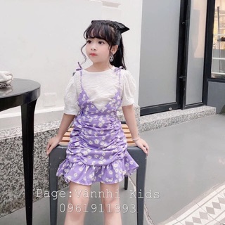 Sét áo kèm yếm hoa cúc  bé Size đại