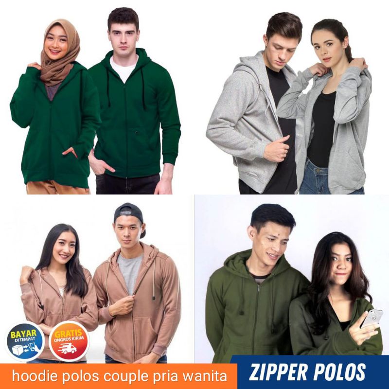 Áo Khoác Có Nón Và Dây Kéo SIZE M L XL Màu Trơn Có Khóa Kéo Dành Cho Cặp Đôi