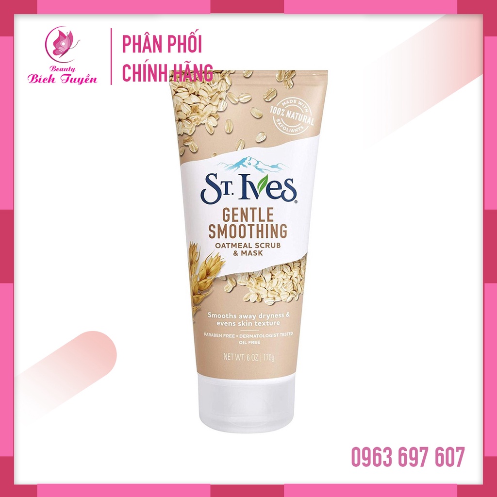 Sữa Rửa Mặt Tẩy Tế Bào Chết ST IVES Gentle Smoothing Chiết Xuất Lúa Mạch 170g