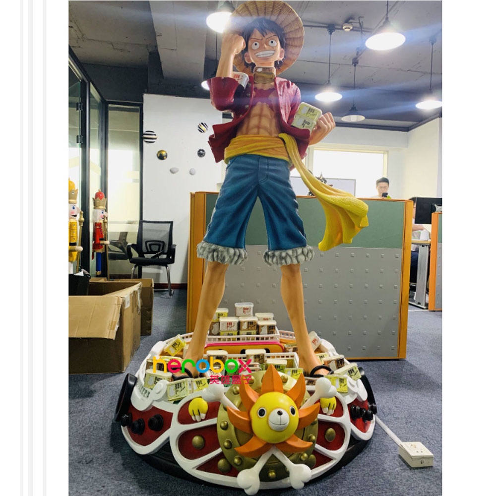 Mô Hình One Piece LUFFY Mũ Rơm, ZORO Tỉ Lệ 1-1 Cao 2m, Đồ Trang Trí Trưng Bày Sưu Tầm